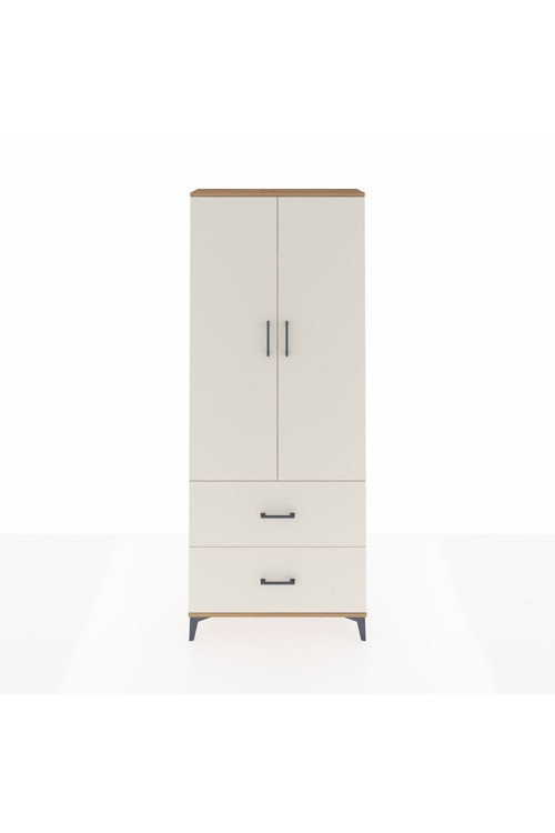 Arges Dolap 3 Raflı 2 Çekmeceli 2 Kapaklı 88 x 30 x 221 Çam-Aytaşı
