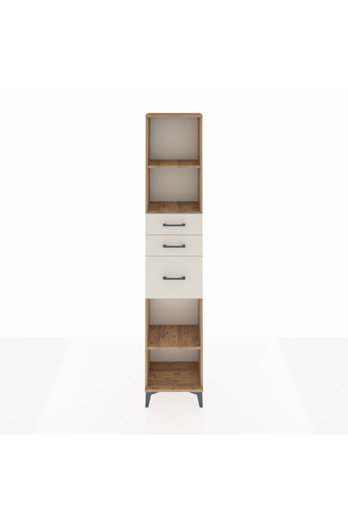 Arges Dolap 3 Raflı 3 Çekmeceli 44 x 30 x 221 Çam-Aytaşı