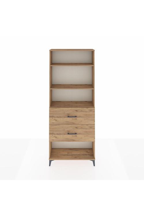 Arges Dolap 3 Raflı 2 Çekmeceli 88 x 30 x 221 Çam-Çam