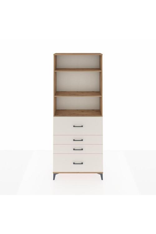 Arges Dolap 3 Raflı 4 Çekmeceli 88 x 30 x 221 Çam-Aytaşı