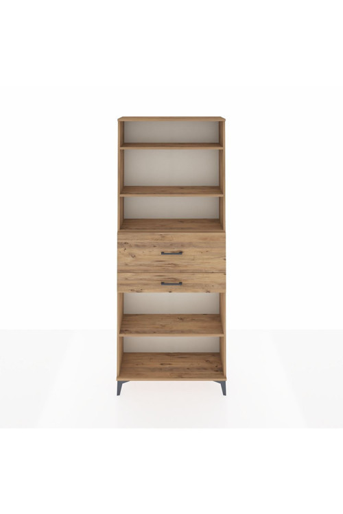 Arges Dolap 4 Raflı 2 Çekmeceli 88 x 30 x 221 Çam-Çam