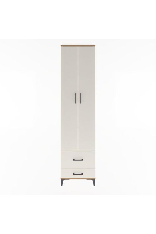 Arges Dolap 4 Raflı 2 Çekmeceli 2 Kapaklı 60 x 30 x 243 Çam-Aytaşı