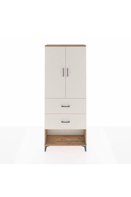 Arges Dolap 3 Raflı 2 Çekmeceli 2 Kapaklı 88 x 30 x 221 Çam-Aytaşı
