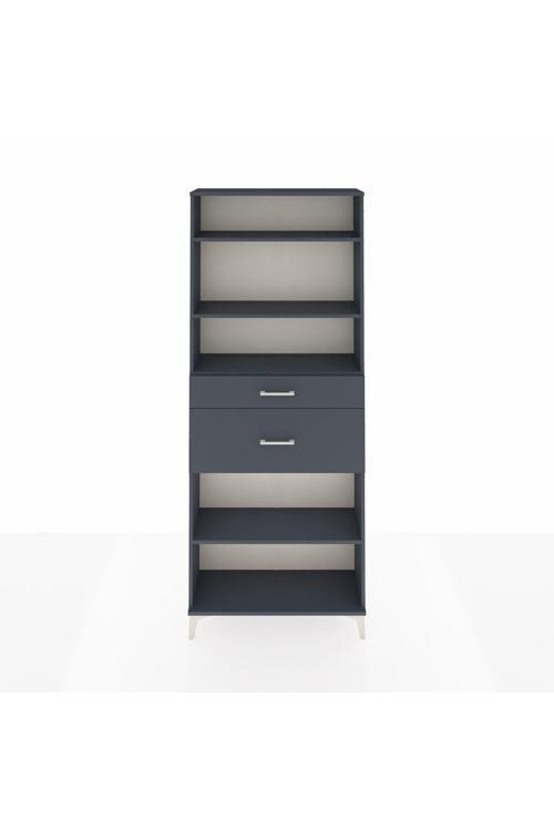 Arges Dolap 4 Raflı 2 Çekmeceli 88 x 30 x 221 Antrasit-Antrasit