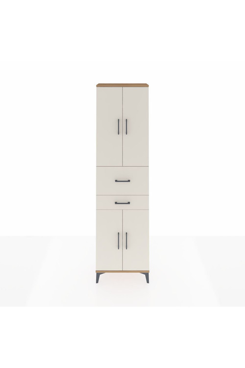 Arges Dolap 4 Raflı 2 Çekmeceli 4 Kapaklı 60 x 30 x 221 Çam-Aytaşı