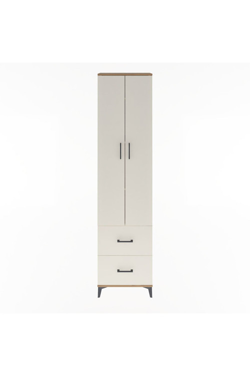 Arges Dolap 4 Raflı 2 Çekmeceli 2 Kapaklı 60 x 30 x 243 Çam-Aytaşı