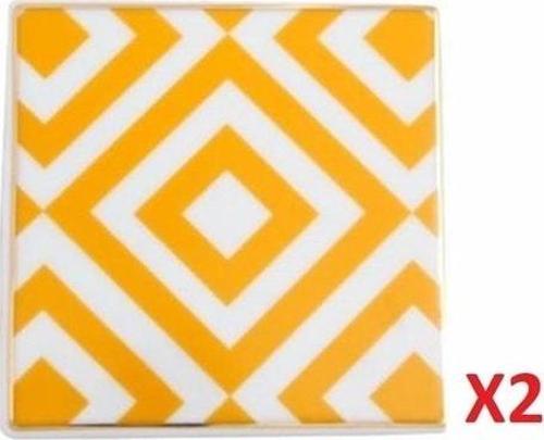 Morocco Sarı Bardak Altlığı 10x10cm 2'li 04ap021649