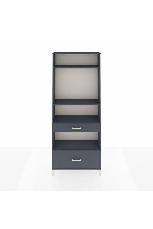 Arges Dolap 4 Raflı 2 Çekmeceli 88 x 30 x 221 Antrasit-Antrasit