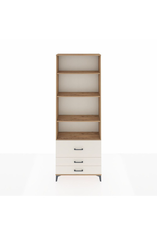 Arges Dolap 4 Raflı 3 Çekmeceli 88 x 30 x 243 Çam-Aytaşı
