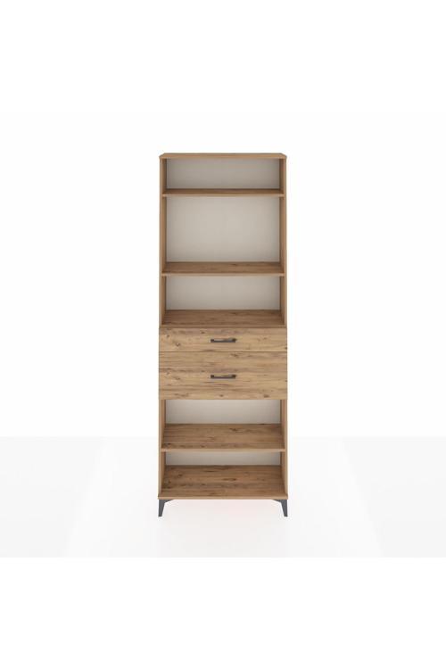 Arges Dolap 4 Raflı 2 Çekmeceli 88 x 30 x 243 Çam-Çam