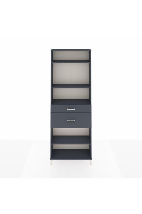 Arges Dolap 4 Raflı 2 Çekmeceli 88 x 30 x 243 Antrasit-Antrasit