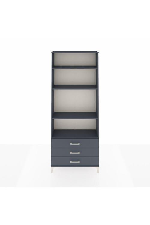 Arges Dolap 4 Raflı 3 Çekmeceli 88 x 30 x 221 Antrasit-Antrasit