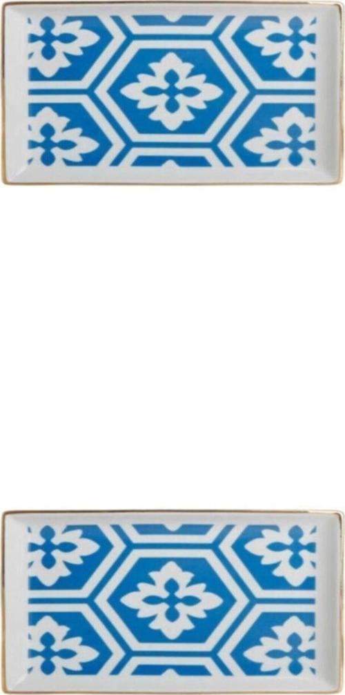 Morocco Desen Mavi Kahvaltı Tabağı 18cm 2'li