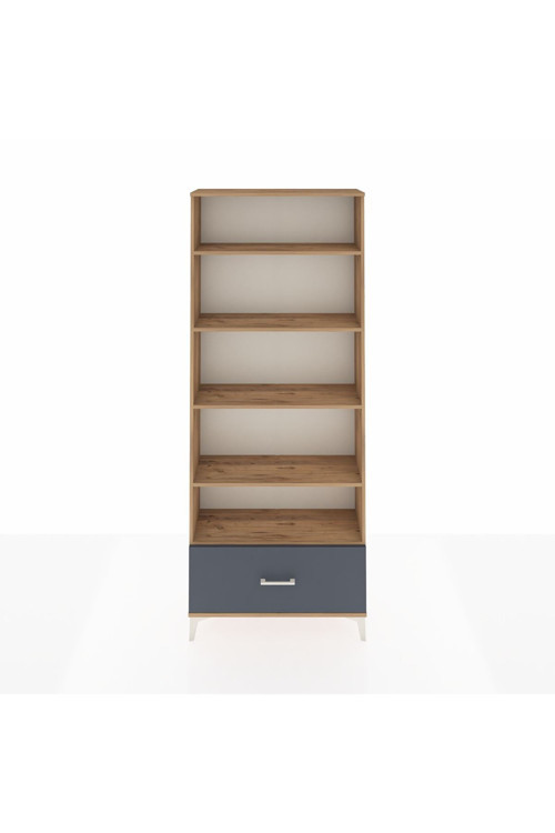 Arges Dolap 5 Raflı Tek Çekmeceli 88 x 30 x 221 Çam-Antrasit