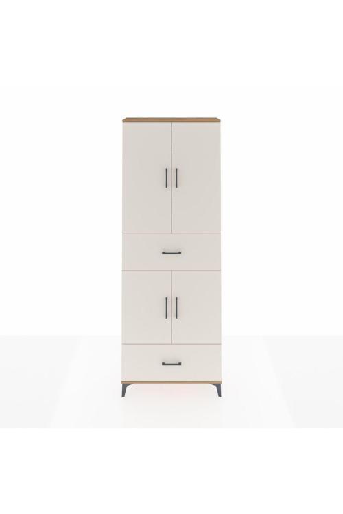 Arges Dolap 5 Raflı 2 Çekmeceli 4 Kapaklı 88 x 30 x 243 Çam-Aytaşı