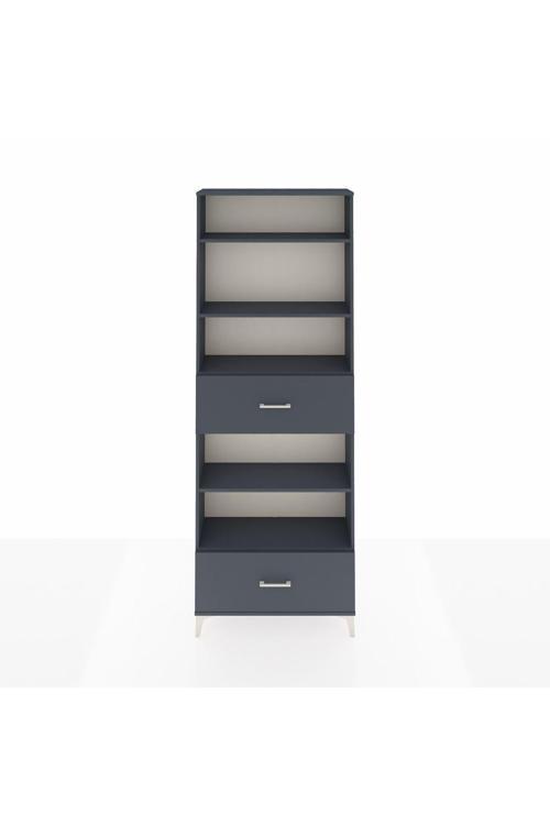 Arges Dolap 5 Raflı 2 Çekmeceli 88 x 30 x 243 Antrasit-Antrasit