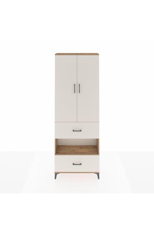 Arges Dolap 5 Raflı 2 Çekmeceli 2 Kapaklı 88 x 30 x 243 Çam-Aytaşı