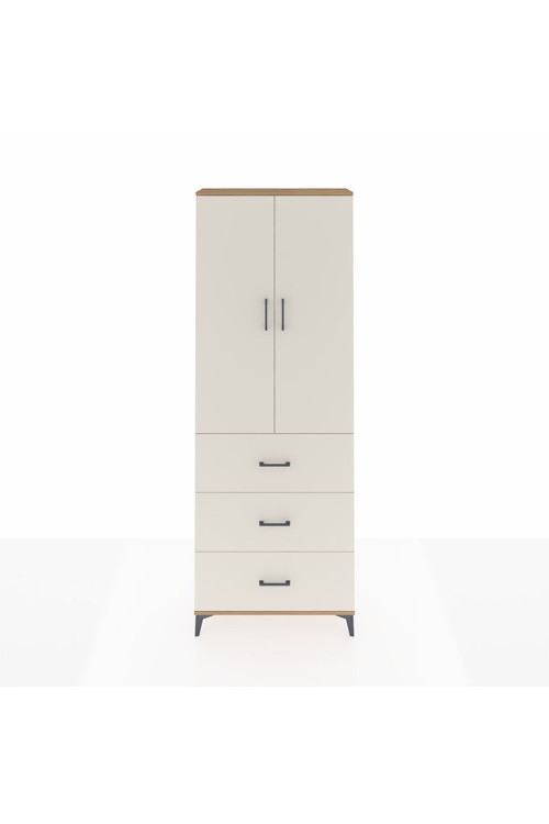 Arges Dolap 4 Raflı 3 Çekmeceli 2 Kapaklı 88 x 30 x 243 Çam-Aytaşı