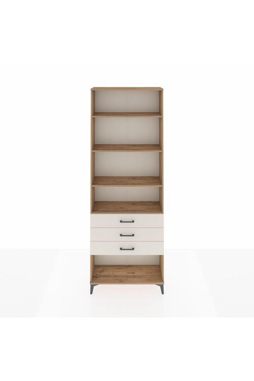 Arges Dolap 4 Raflı 3 Çekmeceli 88 x 30 x 243 Çam-Aytaşı