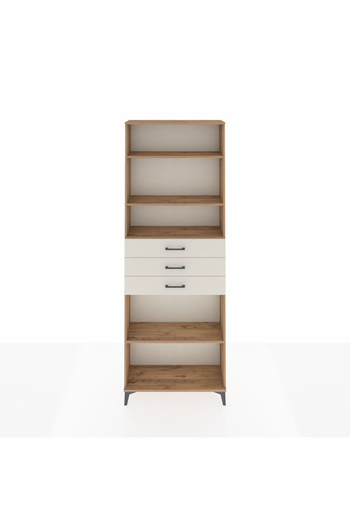 Arges Dolap 4 Raflı 3 Çekmeceli 88 x 30 x 243 Çam-Aytaşı