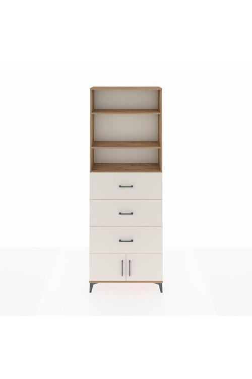 Arges Dolap 3 Raflı 3 Çekmeceli 2 Kapaklı 88 x 30 x 243 cm Çam - Aytaşı