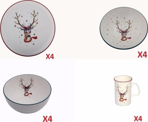 Winter Kahvaltı Ve Servis Takımı 4 Kişilik 16 Parça