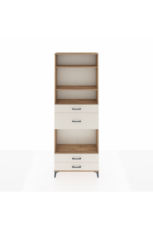 Arges Dolap 4 Raflı 4 Çekmeceli 88 x 30 x 243 Çam-Aytaşı