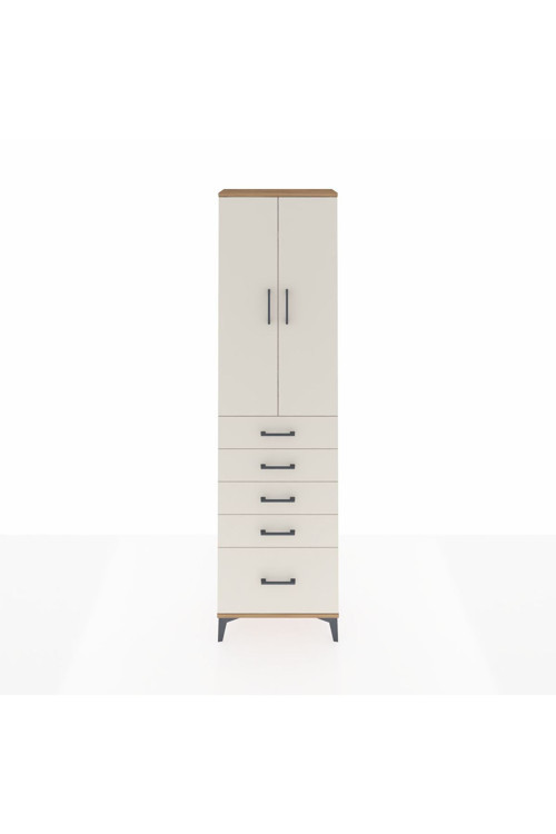 Arges Dolap 2 Raflı 5 Çekmeceli 1 Askılı 60 x 30 x 221 cm Çam - Aytaşı