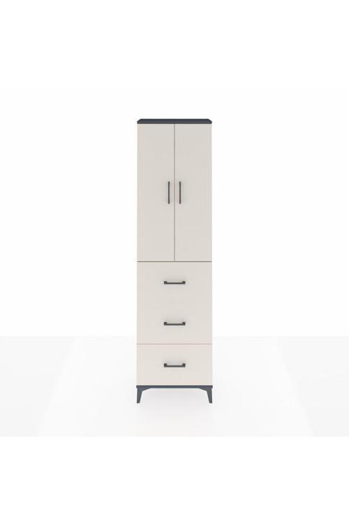 Arges Dolap 2 Raflı 3 Çekmeceli 1 Askılı 60 x 30 x 221 cm Antrasit - Aytaşı