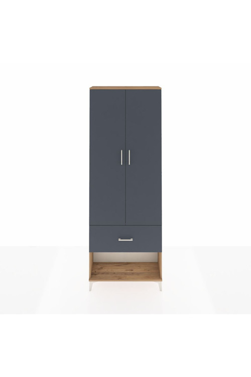 Arges Dolap 1 Raflı 1 Çekmeceli 1 Askılı 88 x 30 x 243 cm Çam - Antrasit