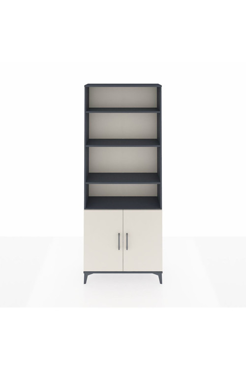 Arges Dolap 5 Raflı 2 Kapaklı 88 x 30 x 221 cm Antrasit - Aytaşı