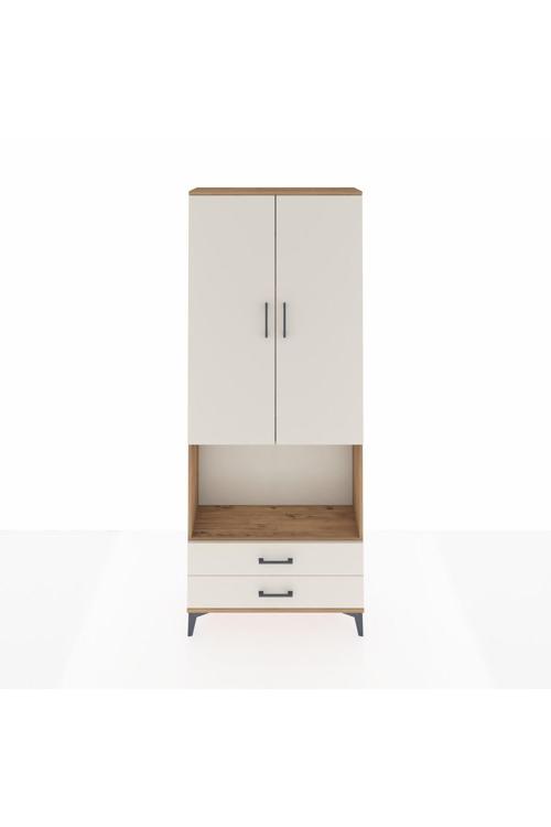 Arges Dolap 3 Raflı 2 Çekmeceli 1 Askılı 88 x 30 x 221 cm Çam - Aytaşı