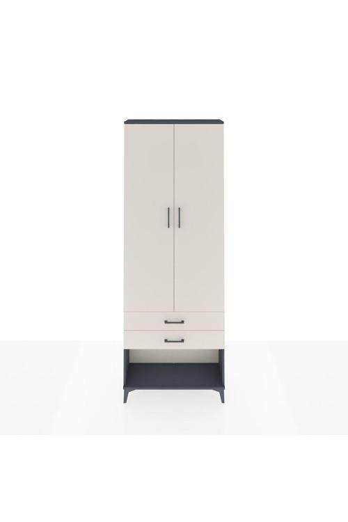 Arges Dolap 2 Raflı 2 Çekmeceli 1 Askılı 88 x 30 x 243 cm Antrasit - Aytaşı