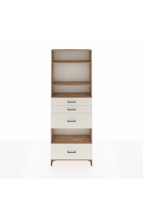Arges Dolap 4 Raflı 4 Çekmeceli 88 x 30 x 243 cm Çam - Aytaşı