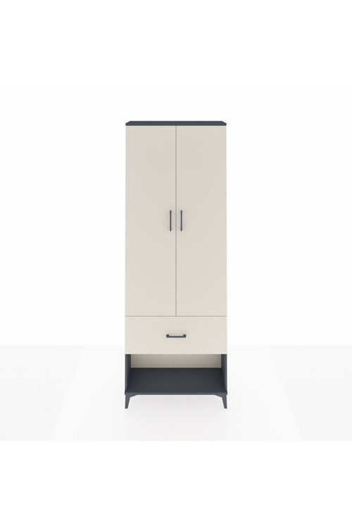 Arges Dolap 1 Raflı 1 Çekmeceli 1 Askılı 88 x 30 x 243 cm Antrasit - Aytaşı