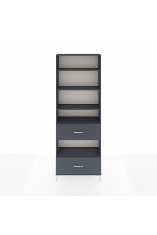 Arges Dolap 5 Raflı 2 Çekmeceli 88 x 30 x 243 Antrasit-Antrasit