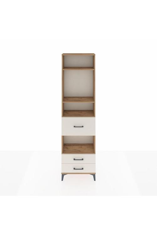 Arges Dolap 4 Raflı 3 Çekmeceli 60 x 30 x 221 cm Çam - Aytaşı