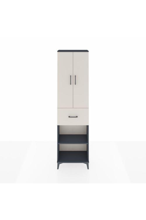 Arges Dolap 2 Raflı 1 Çekmeceli 1 Askılı 60 x 30 x 221 cm Antrasit - Aytaşı