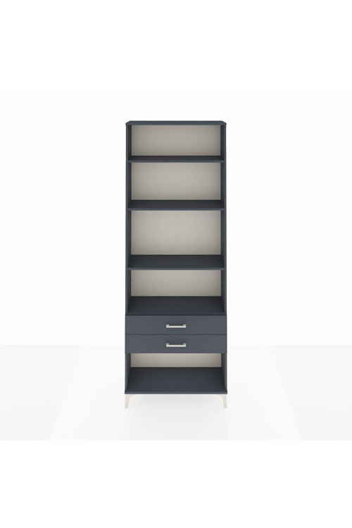 Arges Dolap 4 Raflı 2 Çekmeceli 88 x 30 x 243 Antrasit-Antrasit