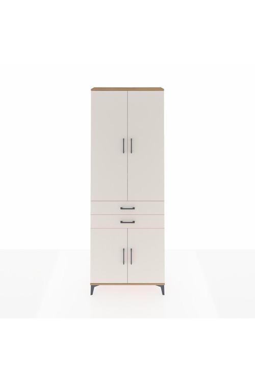 Arges Dolap 5 Raflı 2 Çekmeceli 4 Kapaklı 88 x 30 x 243 Çam-Aytaşı