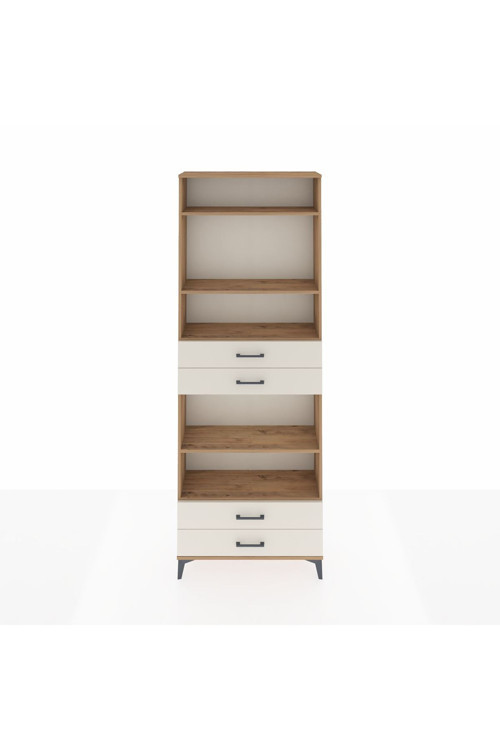 Arges Dolap 5 Raflı 4 Çekmeceli 88 x 30 x 243 Çam-Aytaşı