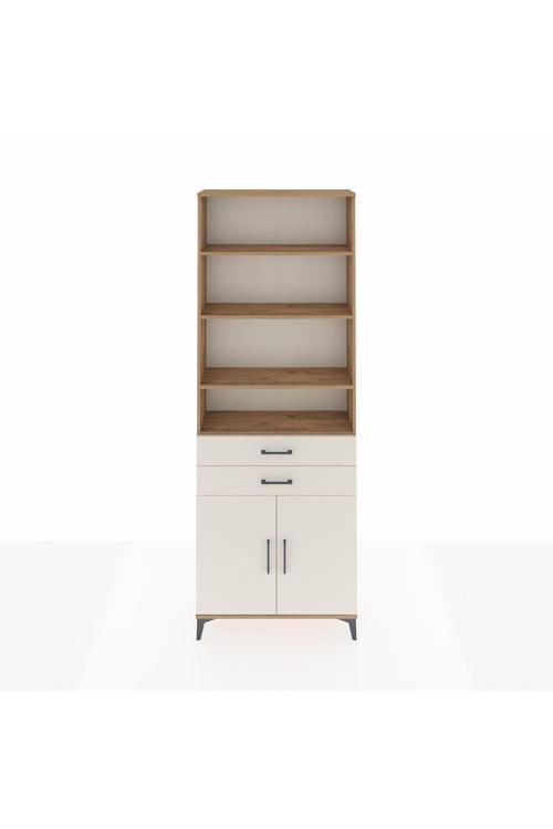 Arges Dolap 5 Raflı 2 Çekmeceli 2 Kapaklı 88 x 30 x 243 Çam-Aytaşı