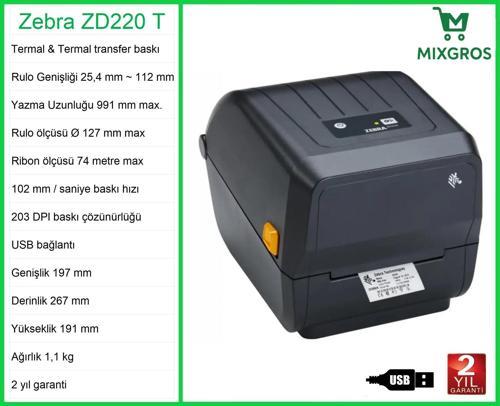 ZD 220 T Termal Etiket Barkod Yazıcı