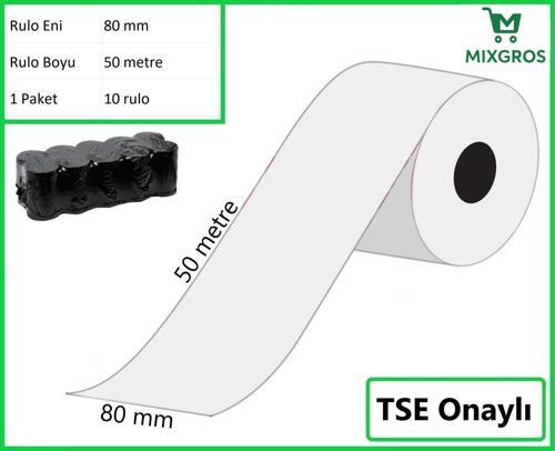80x50 Metre Termal Yazarkasa ve Adisyon Rulosu 10 Adet
