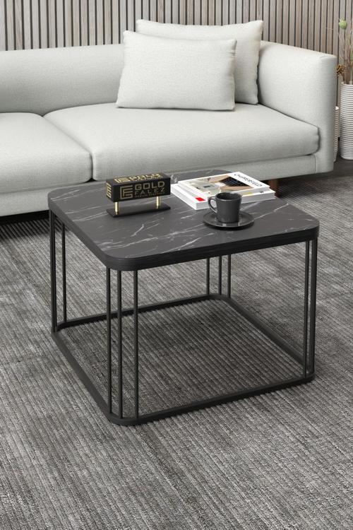 Orta Sehpa Ve Zigon Sehpa Oval Lüx 5'Li Set Atlantik Çam