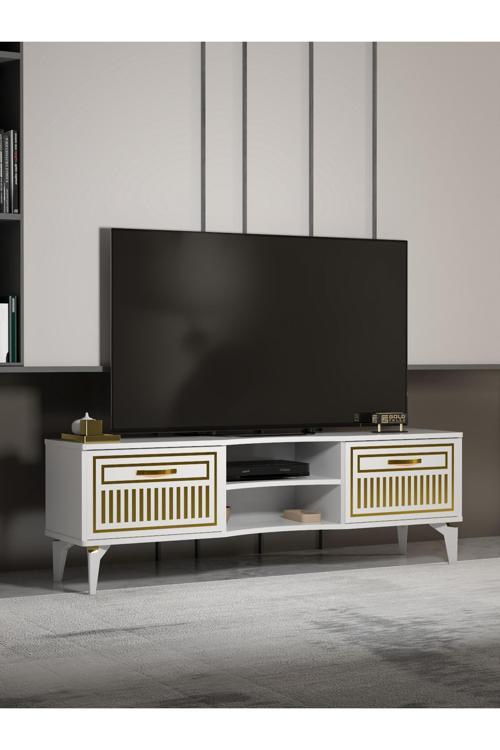 Çalışma Masası 5 Raflı Kitaplık Beyaz