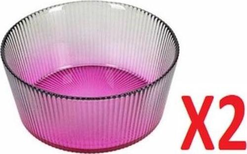 Tirius Pembe-K.Yeşil Kase 13 cm 2'li 04FIA002616