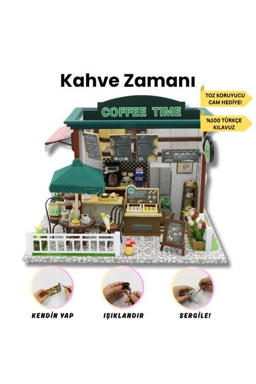 Kendin Yap Minyatür Kafe| Minyatür Maket Ev | Hobi Seti Ve Toz Koruma Camı