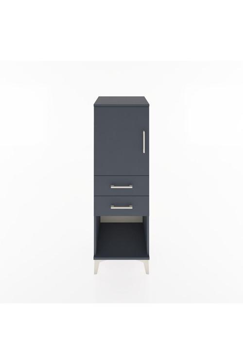 Hyperion Dolap 2 Raflı 2 Çekmeceli 1 Kapaklı 44 x 44 x 134 cm Antrasit - Antrasit