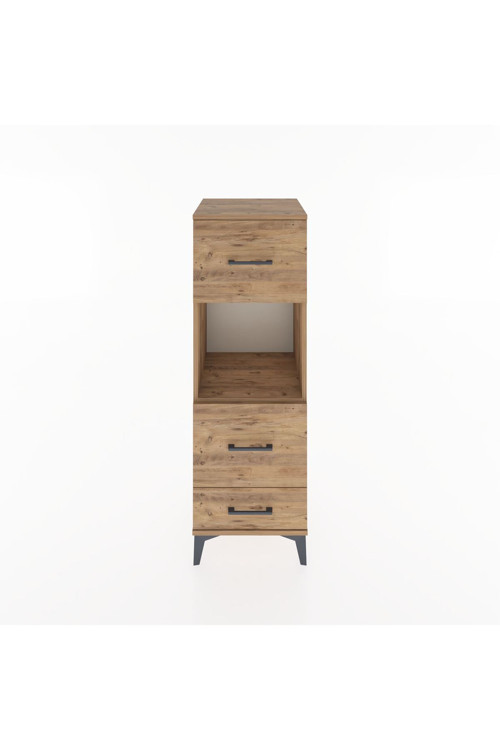 Hyperion Dolap 1 Raflı 3 Çekmeceli 44 x 44 x 134 cm Çam - Çam